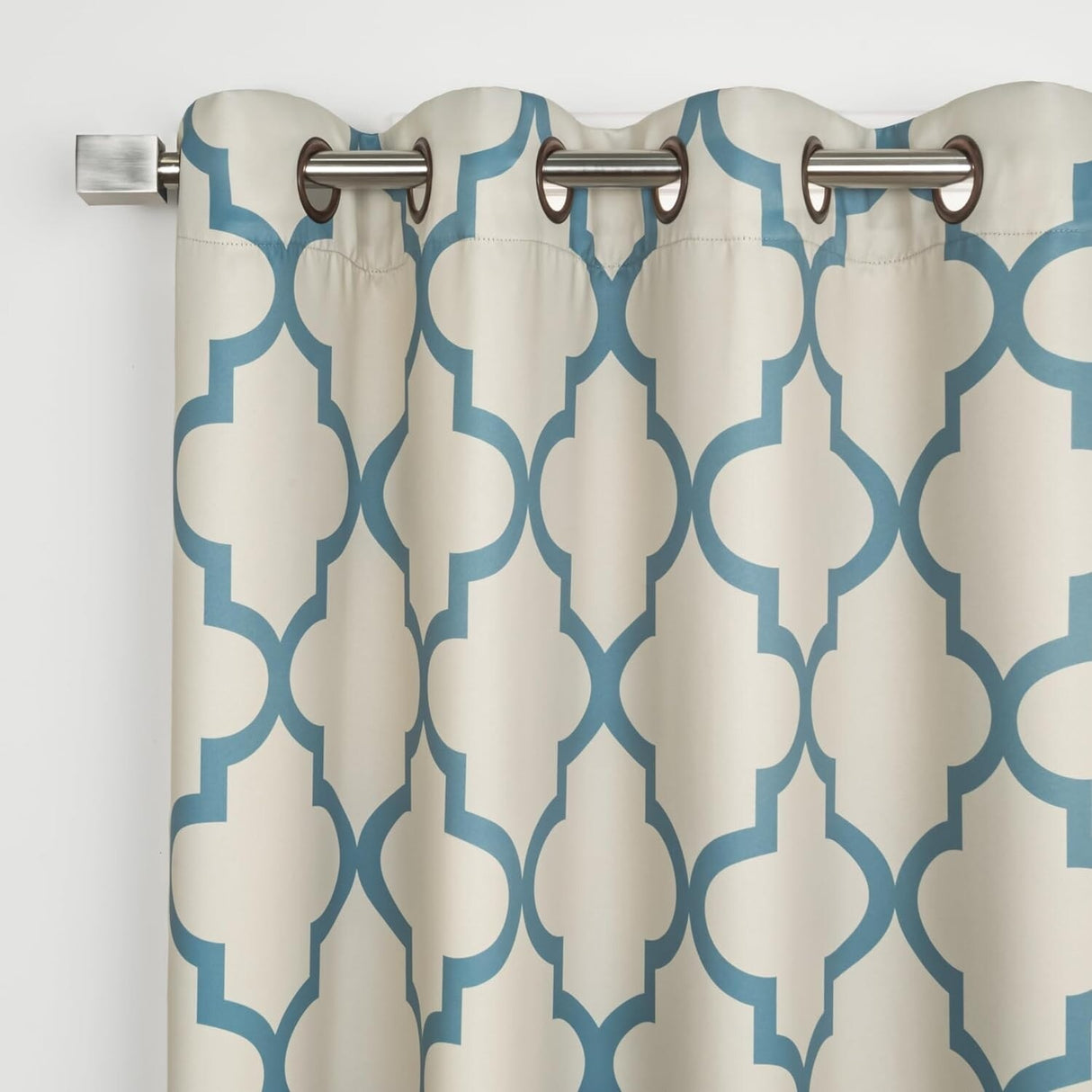 Aurora Home Moroccan Tile 63 Inch Room Darkening Curtain Panel Pair - 52 x 63