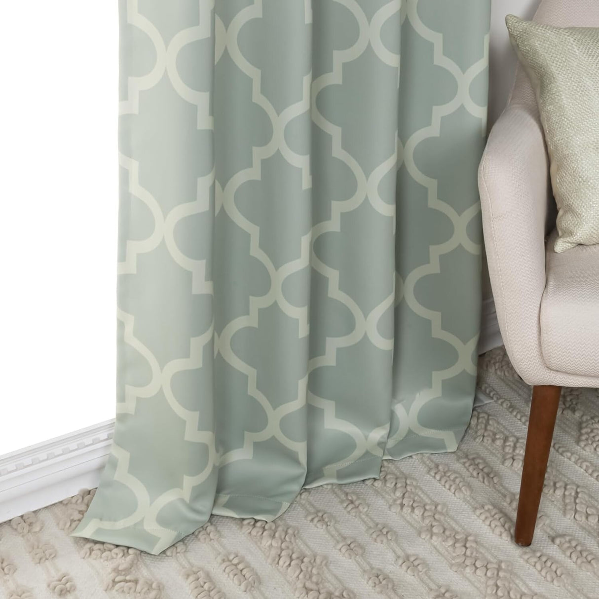 Aurora Home Moroccan Tile 63 Inch Room Darkening Curtain Panel Pair - 52 x 63