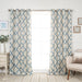 Aurora Home Moroccan Tile 63 Inch Room Darkening Curtain Panel Pair - 52 x 63