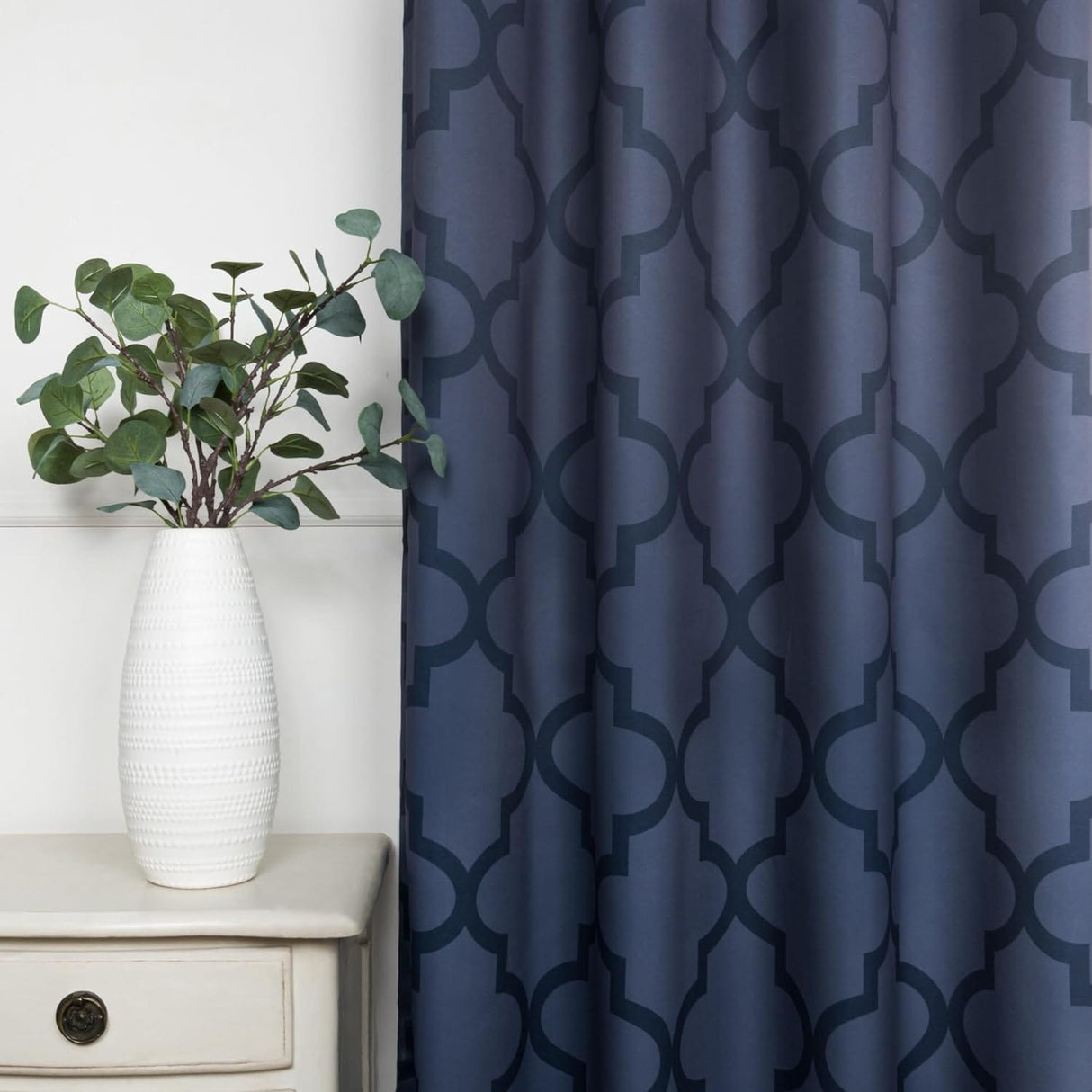 Aurora Home Moroccan Tile 63 Inch Room Darkening Curtain Panel Pair - 52 x 63