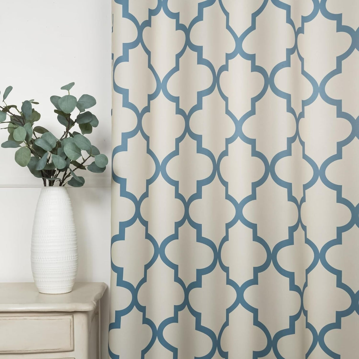 Aurora Home Moroccan Tile 63 Inch Room Darkening Curtain Panel Pair - 52 x 63