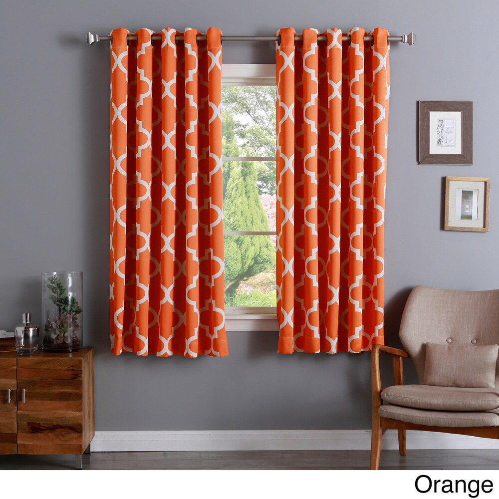 Aurora Home Moroccan Tile 63 Inch Room Darkening Curtain Panel Pair - 52 x 63
