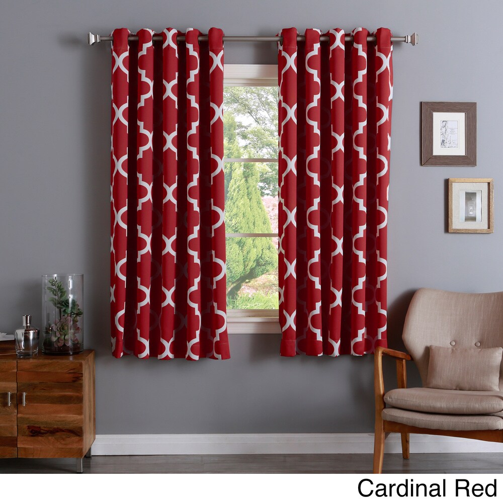 Aurora Home Moroccan Tile 63 Inch Room Darkening Curtain Panel Pair - 52 x 63