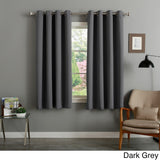 Aurora Home Silver Grommet Top 63-inch Blackout Curtain Pair - 52 x 63 - 52 x 63