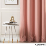 Aurora Home Silvertone Grommet Top Thermal Insulated Blackout Curtain Panel Pair