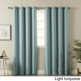 Aurora Home Silvertone Grommet Top Thermal Insulated Blackout Curtain Panel Pair