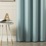 Aurora Home Silvertone Grommet Top Thermal Insulated Blackout Curtain Panel Pair