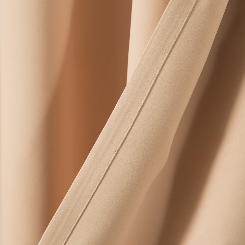Aurora Home Silvertone Grommet Top Thermal Insulated Blackout Curtain Panel Pair