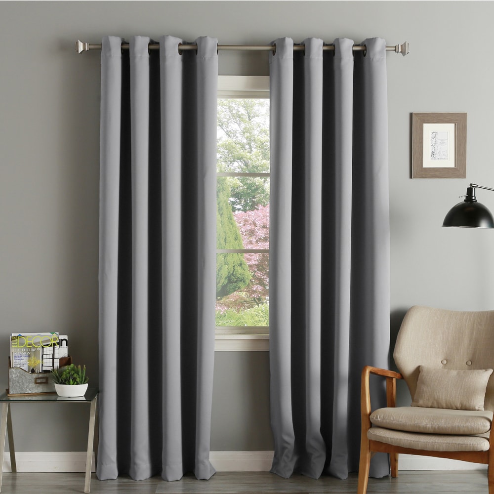Aurora Home Thermal Insulated Blackout Curtain Panel Pair - 52"w x 90"l