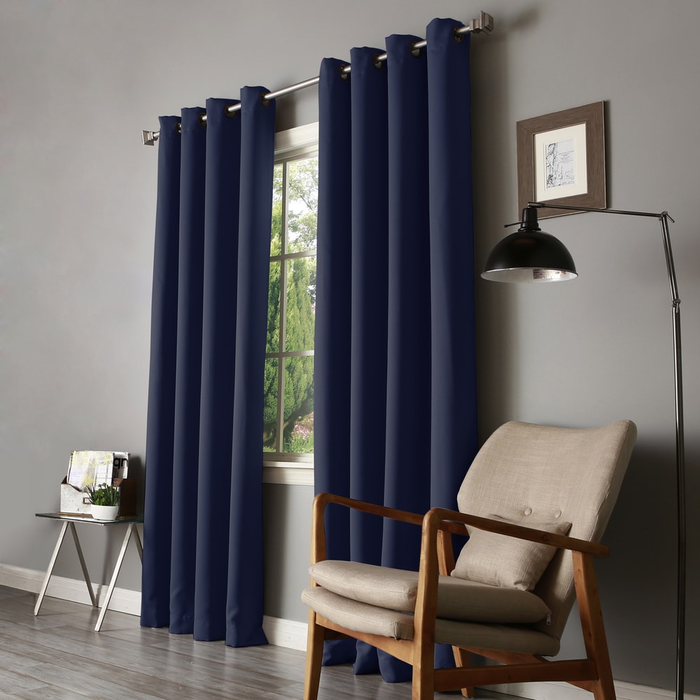 Aurora Home Thermal Insulated Blackout Curtain Panel Pair - 52"w x 90"l