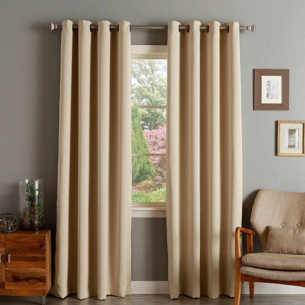 Aurora Home Thermal Insulated Blackout Curtain Panel Pair - 52"w x 90"l