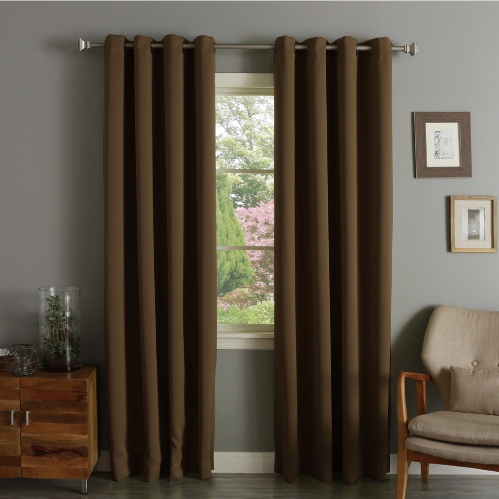Aurora Home Thermal Insulated Blackout Curtain Panel Pair - 52"w x 90"l