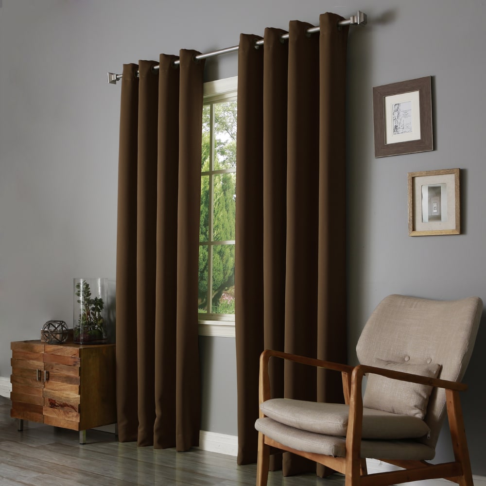 Aurora Home Thermal Insulated Blackout Curtain Panel Pair - 52"w x 90"l