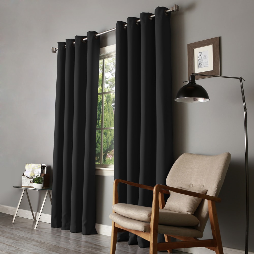 Aurora Home Thermal Insulated Blackout Curtain Panel Pair - 52"w x 90"l