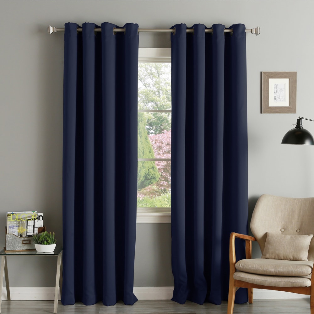 Aurora Home Thermal Insulated Blackout Curtain Panel Pair - 52"w x 90"l