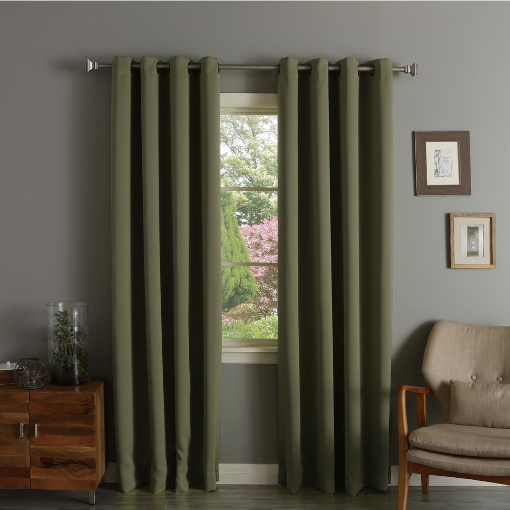 Aurora Home Thermal Insulated Blackout Curtain Panel Pair - 52"w x 90"l