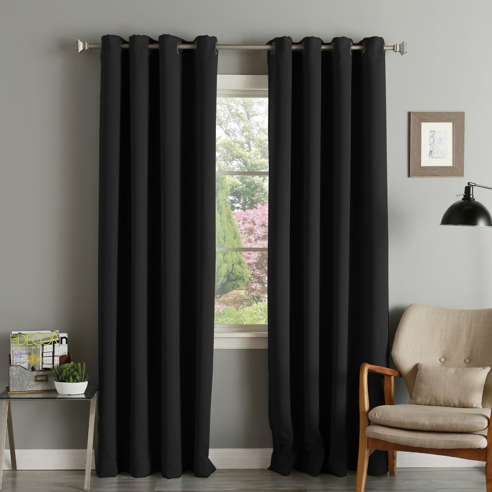 Aurora Home Thermal Insulated Blackout Curtain Panel Pair - 52"w x 90"l