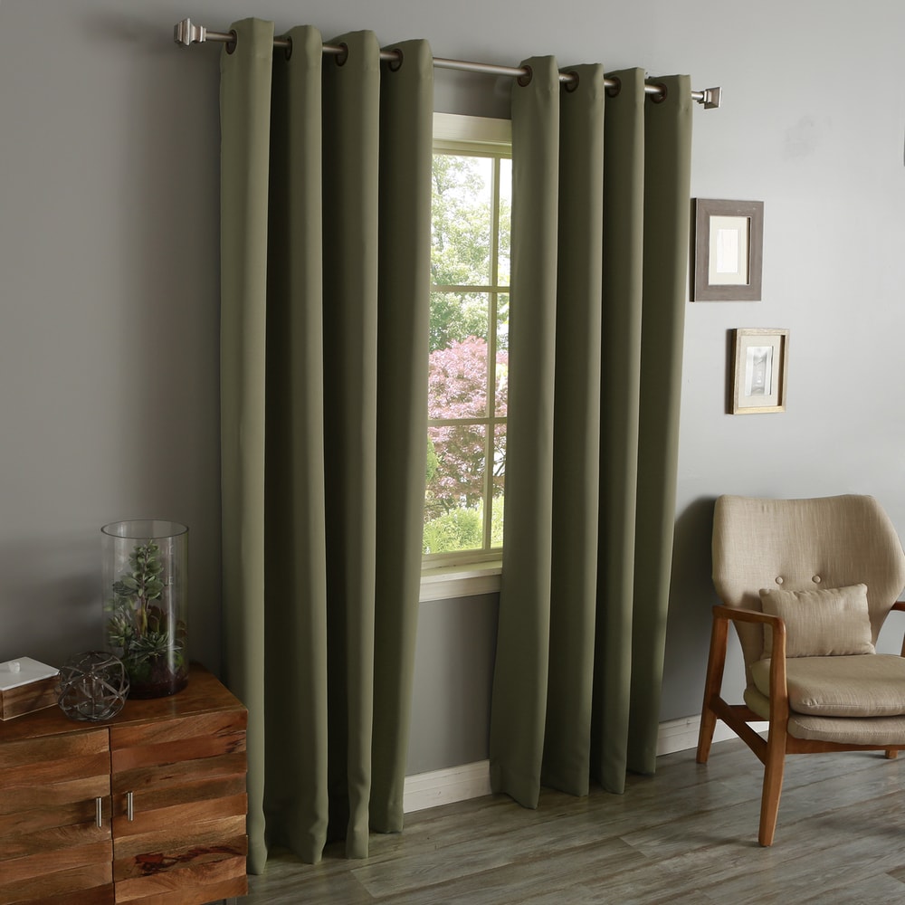 Aurora Home Thermal Insulated Blackout Curtain Panel Pair - 52"w x 90"l