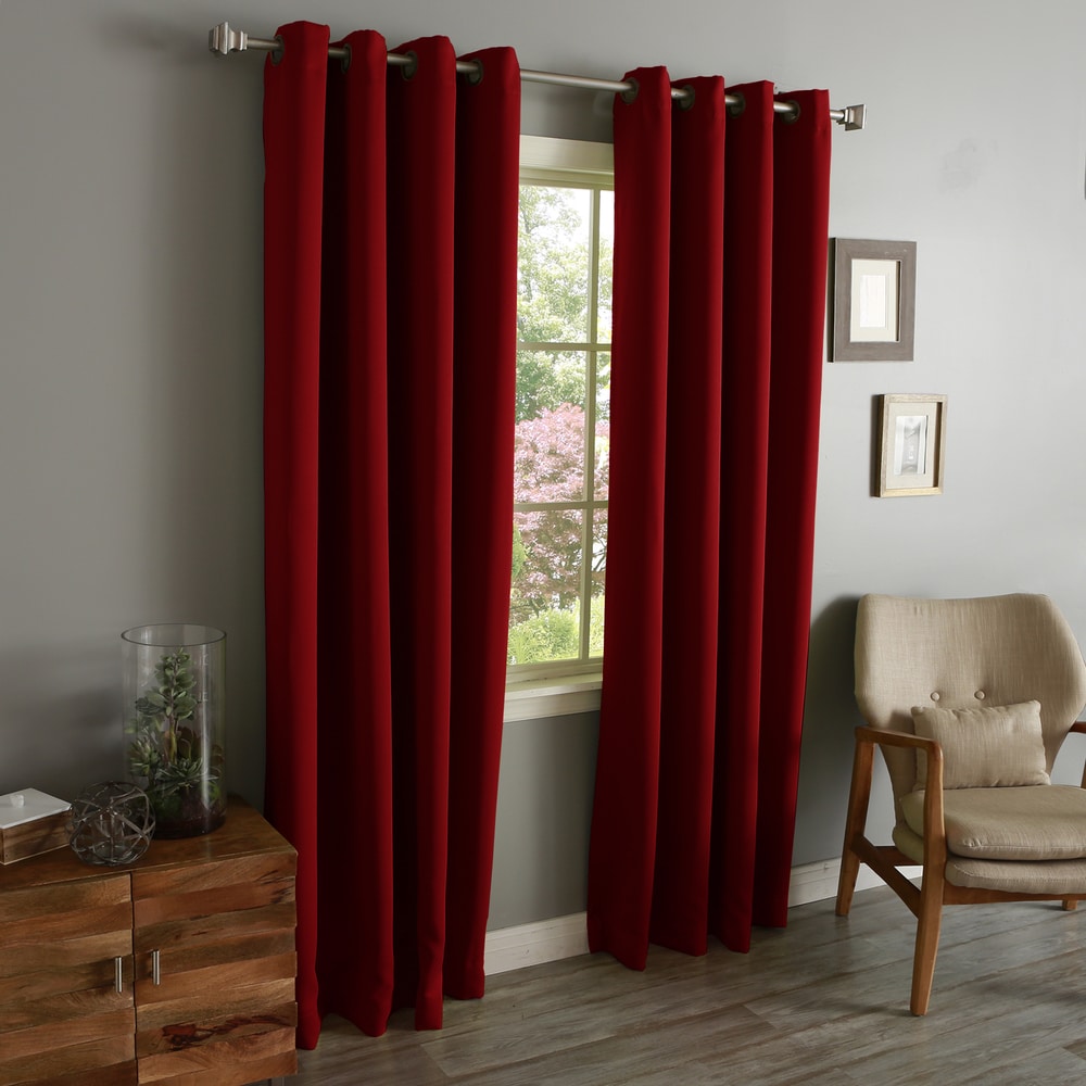 Aurora Home Thermal Insulated Blackout Curtain Panel Pair - 52"w x 90"l
