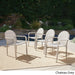 Aurora Outdoor Wicker Aluminum Stacking Dining Chair (Set of 4) by Christopher Knight Home