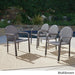 Aurora Outdoor Wicker Aluminum Stacking Dining Chair (Set of 4) by Christopher Knight Home