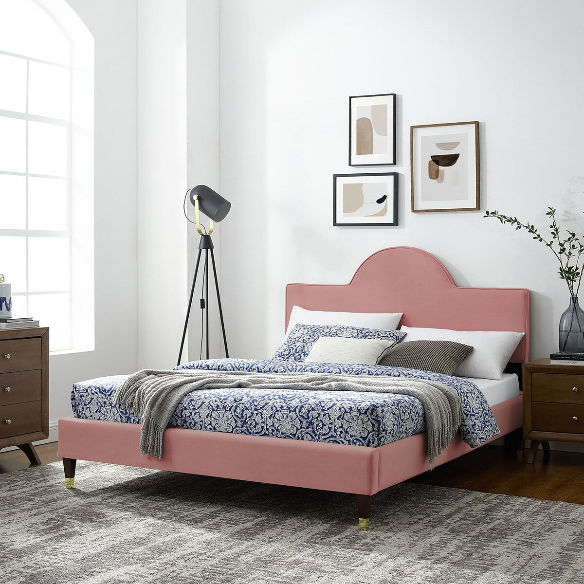 Aurora Performance Velvet Twin Bed