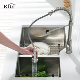 Aurora Single Handle Pull Down Kitchen Sink Faucet