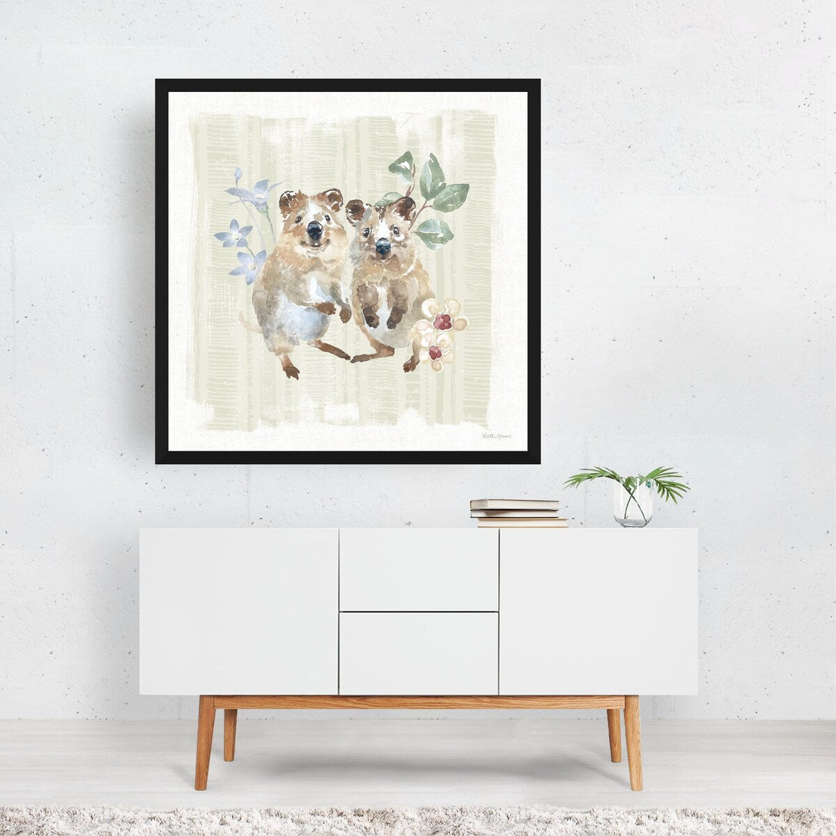 Aussie Love VI Illustrations Animals Floral Florals Art Print/Poster