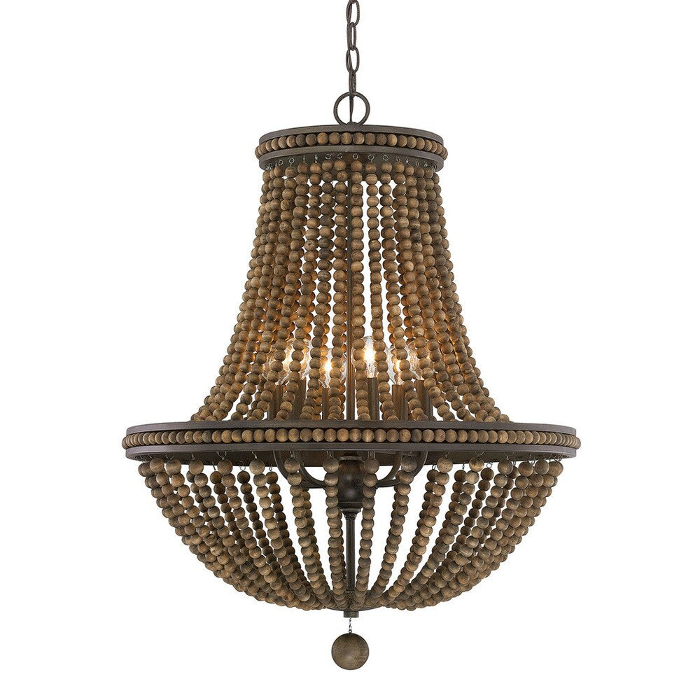 Handley 6-light Tobacco Chandelier