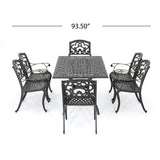Austin Outdoor 7-piece Cast Aluminum Rectangle Dining Set by Christopher Knight Home