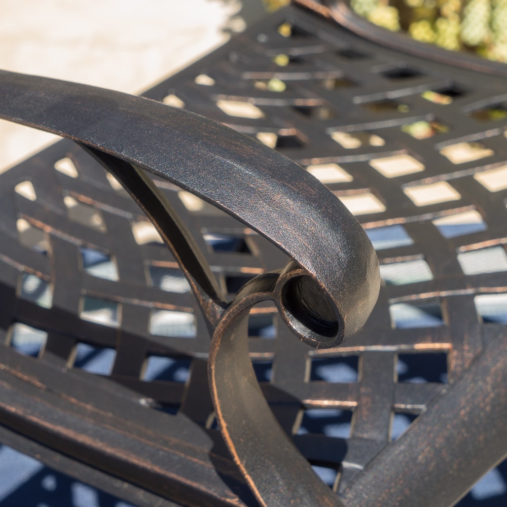 Austin Outdoor 7-piece Cast Aluminum Rectangle Dining Set by Christopher Knight Home