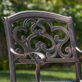 Austin Outdoor 7-piece Cast Aluminum Rectangle Dining Set by Christopher Knight Home