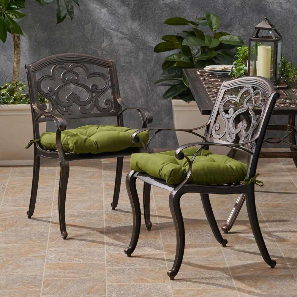 Austin Outdoor Aluminum Dining Chair (Set of 2) by Christopher Knight Home