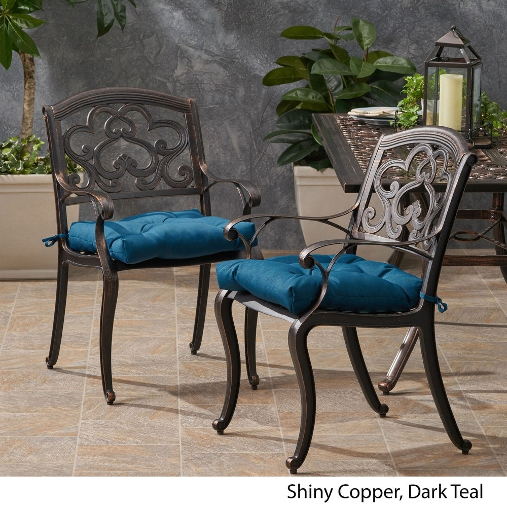 Austin Outdoor Aluminum Dining Chair (Set of 2) by Christopher Knight Home