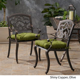 Austin Outdoor Aluminum Dining Chair (Set of 2) by Christopher Knight Home