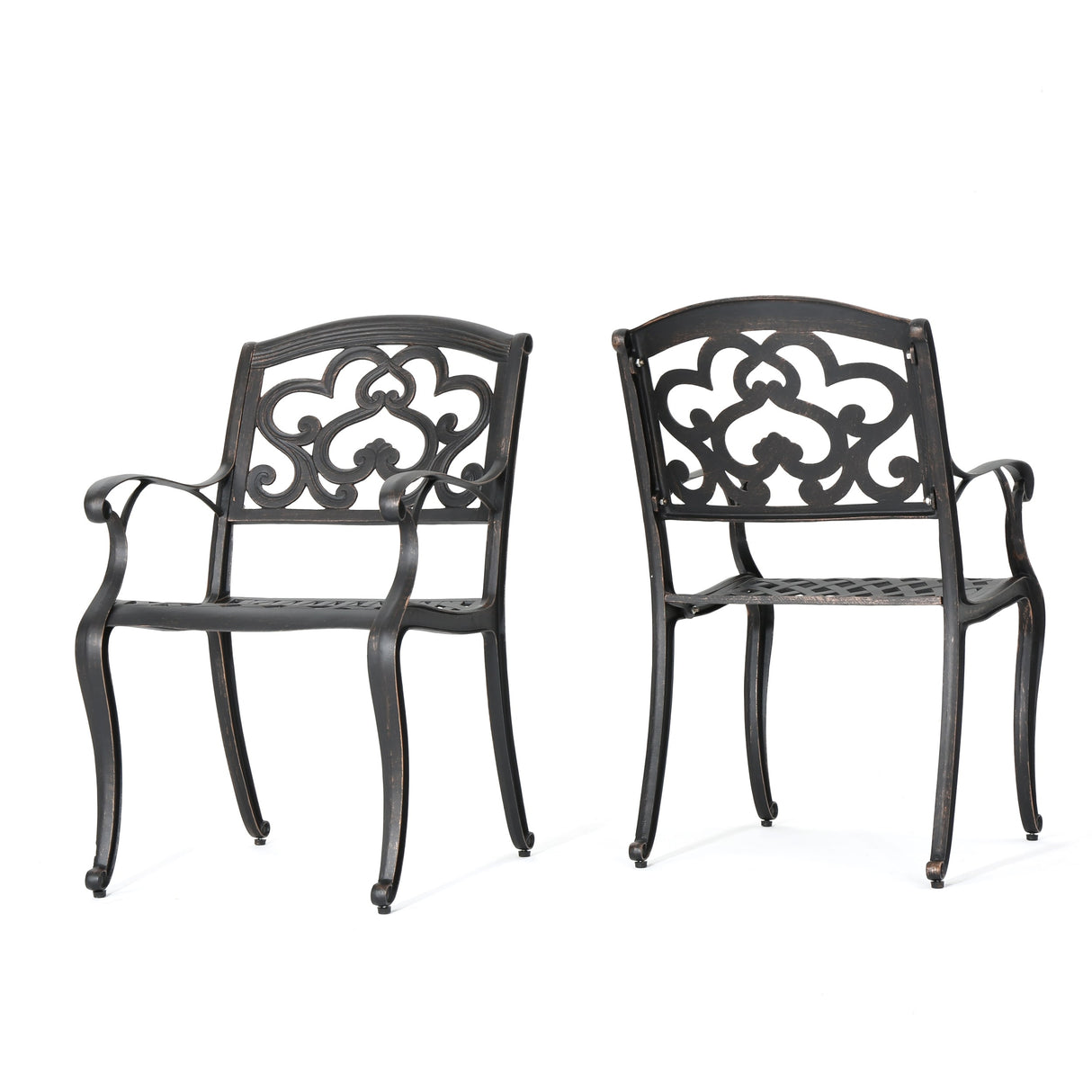 Austin Outdoor Cast Aluminum Dining Chair (Set of 2) by Christopher Knight Home