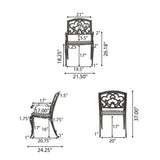 Austin Outdoor Cast Aluminum Dining Chair (Set of 2) by Christopher Knight Home