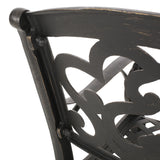 Austin Outdoor Cast Aluminum Dining Chair (Set of 2) by Christopher Knight Home