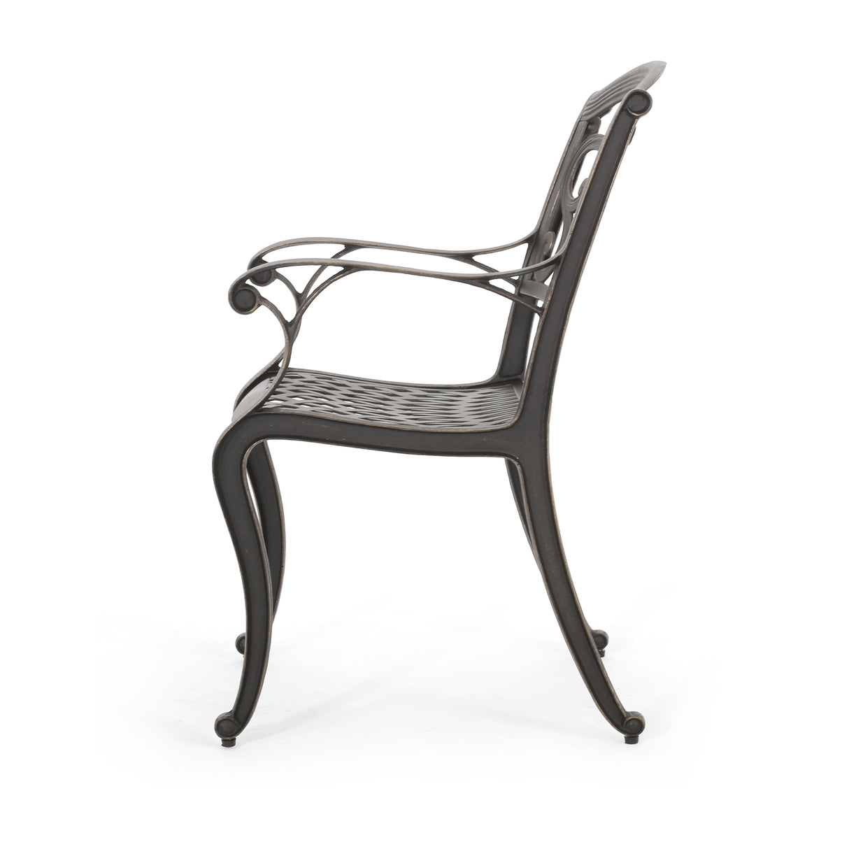 Austin Outdoor Cast Aluminum Dining Chair (Set of 2) by Christopher Knight Home
