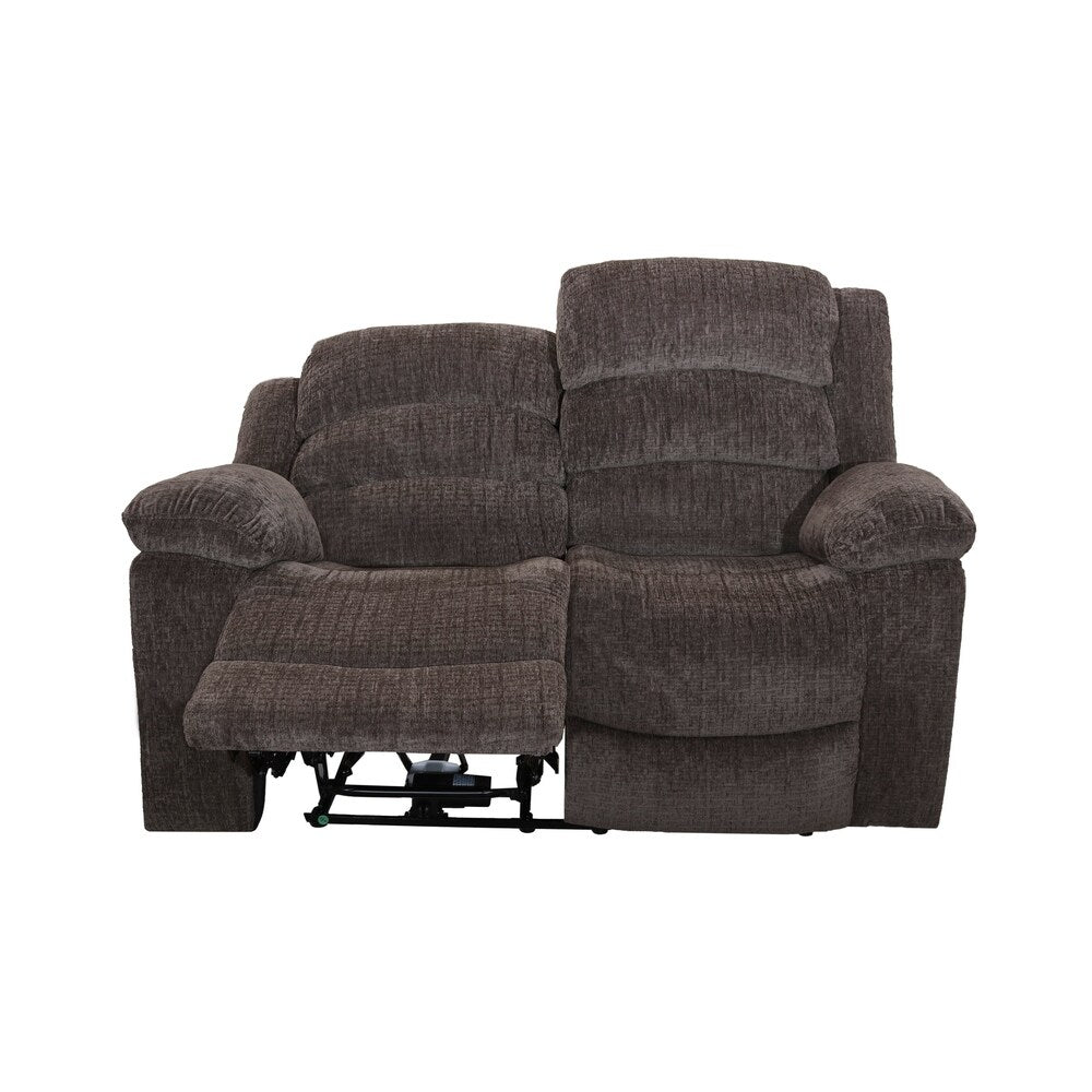Austin Stone Full Power Dual Recliner Loveseat with Headrest