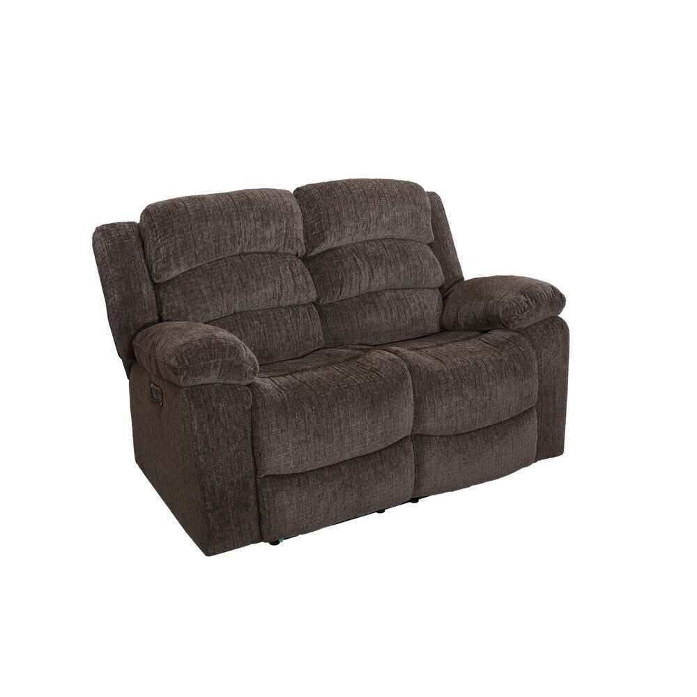 Austin Stone Full Power Dual Recliner Loveseat with Headrest