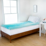 Authentic Comfort 2-inch Dorm Blue Wave Memory Foam Mattress Topper
