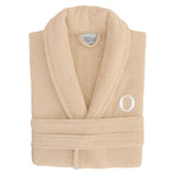 Authentic Hotel Spa Unisex Turkish Cotton Terry Cloth Bath Robe with single letter White Bookman Monogram.