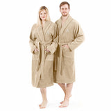 Authentic Hotel Spa Unisex Turkish Cotton Terry Cloth Bath Robe with single letter White Bookman Monogram.