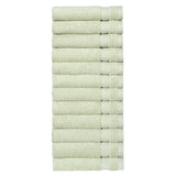 Authentic Hotel and Spa 100% Aeagean Long Staple Turkish Cotton, STARLIGHT Terry Washcloths (Set of 12)