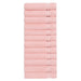 Authentic Hotel and Spa 100% Aeagean Long Staple Turkish Cotton, STARLIGHT Terry Washcloths (Set of 12)