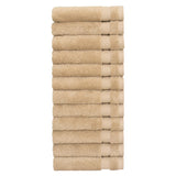 Authentic Hotel and Spa 100% Aeagean Long Staple Turkish Cotton, STARLIGHT Terry Washcloths (Set of 12)