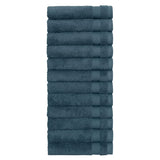 Authentic Hotel and Spa 100% Aeagean Long Staple Turkish Cotton, STARLIGHT Terry Washcloths (Set of 12)
