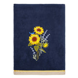 Authentic Hotel and Spa 100% Turkish Cotton Girasol 4PC Embellished Towel Set