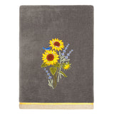 Authentic Hotel and Spa 100% Turkish Cotton Girasol 4PC Embellished Towel Set
